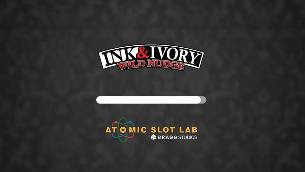 Tampilan antarmuka seluler slot Ink & Ivory dengan desain minimalis hitam putih